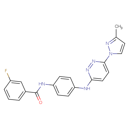 3-fluoro-N-(4-{[6-(3-methyl-1H-pyrazol-1-yl)pyridazin-3-yl]amino}phenyl)benzamide