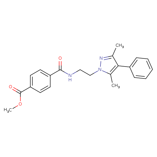 methyl 4-{[2-(3,5-dimethyl-4-phenyl-1H-pyrazol-1-yl)ethyl]carbamoyl}benzoate
