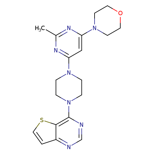 4-[2-methyl-6-(4-{thieno[3,2-d]pyrimidin-4-yl}piperazin-1-yl)pyrimidin-4-yl]morpholine