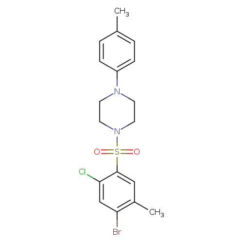 1-(4-bromo-2-chloro-5-methylbenzenesulfonyl)-4-(4-methylphenyl)piperazine