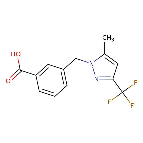 3-{[5-methyl-3-(trifluoromethyl)-1H-pyrazol-1-yl]methyl}benzoic acid
