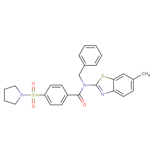 N-benzyl-N-(6-methyl-1,3-benzothiazol-2-yl)-4-(pyrrolidine-1-sulfonyl)benzamide
