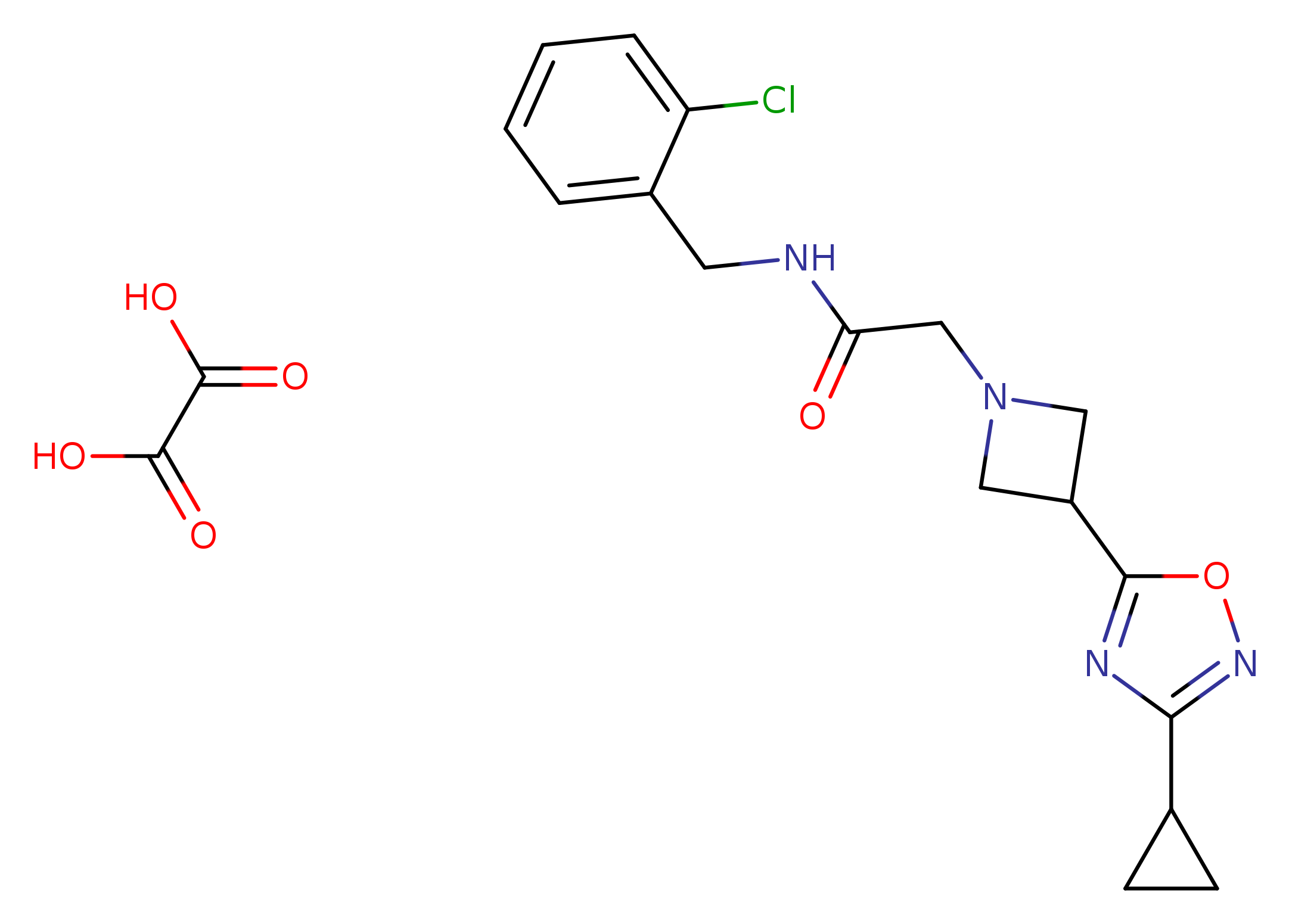 N-[(2-chlorophenyl)methyl]-2-[3-(3-cyclopropyl-1,2,4-oxadiazol-5-yl)azetidin-1-yl]acetamide; oxalic acid
