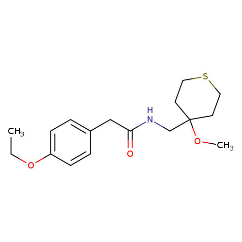 2-(4-ethoxyphenyl)-N-[(4-methoxythian-4-yl)methyl]acetamide
