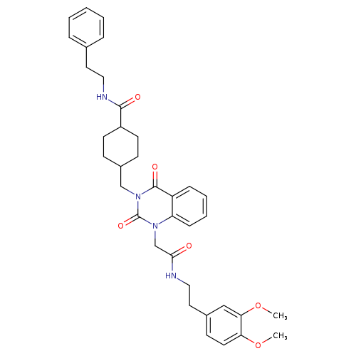 4-{[1-({[2-(3,4-dimethoxyphenyl)ethyl]carbamoyl}methyl)-2,4-dioxo-1,2,3,4-tetrahydroquinazolin-3-yl]methyl}-N-(2-phenylethyl)cyclohexane-1-carboxamide
