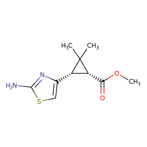 rac-methyl(1R,3S)-3-(2-amino-1,3-thiazol-4-yl)-2,2-dimethylcyclopropane-1-carboxylate,cis
