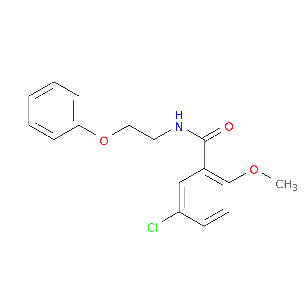 5-chloro-2-methoxy-N-(2-phenoxyethyl)benzamide