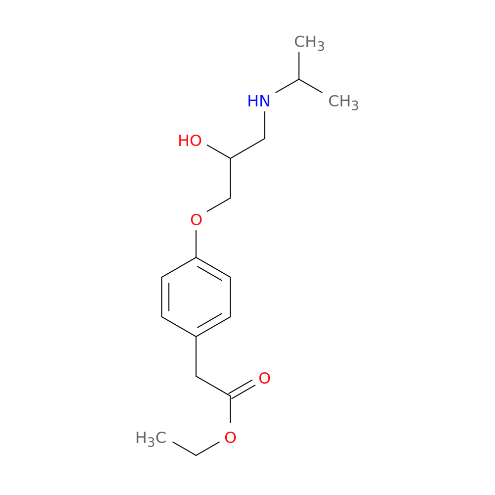 Benzeneacetic acid, 4-[2-hydroxy-3-[(1-methylethyl)amino]propoxy]-, ethyl ester