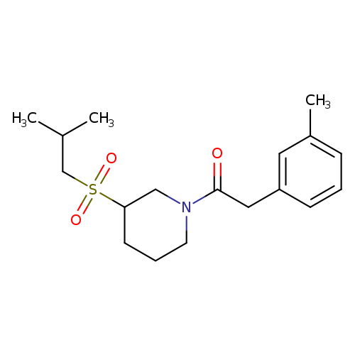 2-(3-methylphenyl)-1-[3-(2-methylpropanesulfonyl)piperidin-1-yl]ethan-1-one