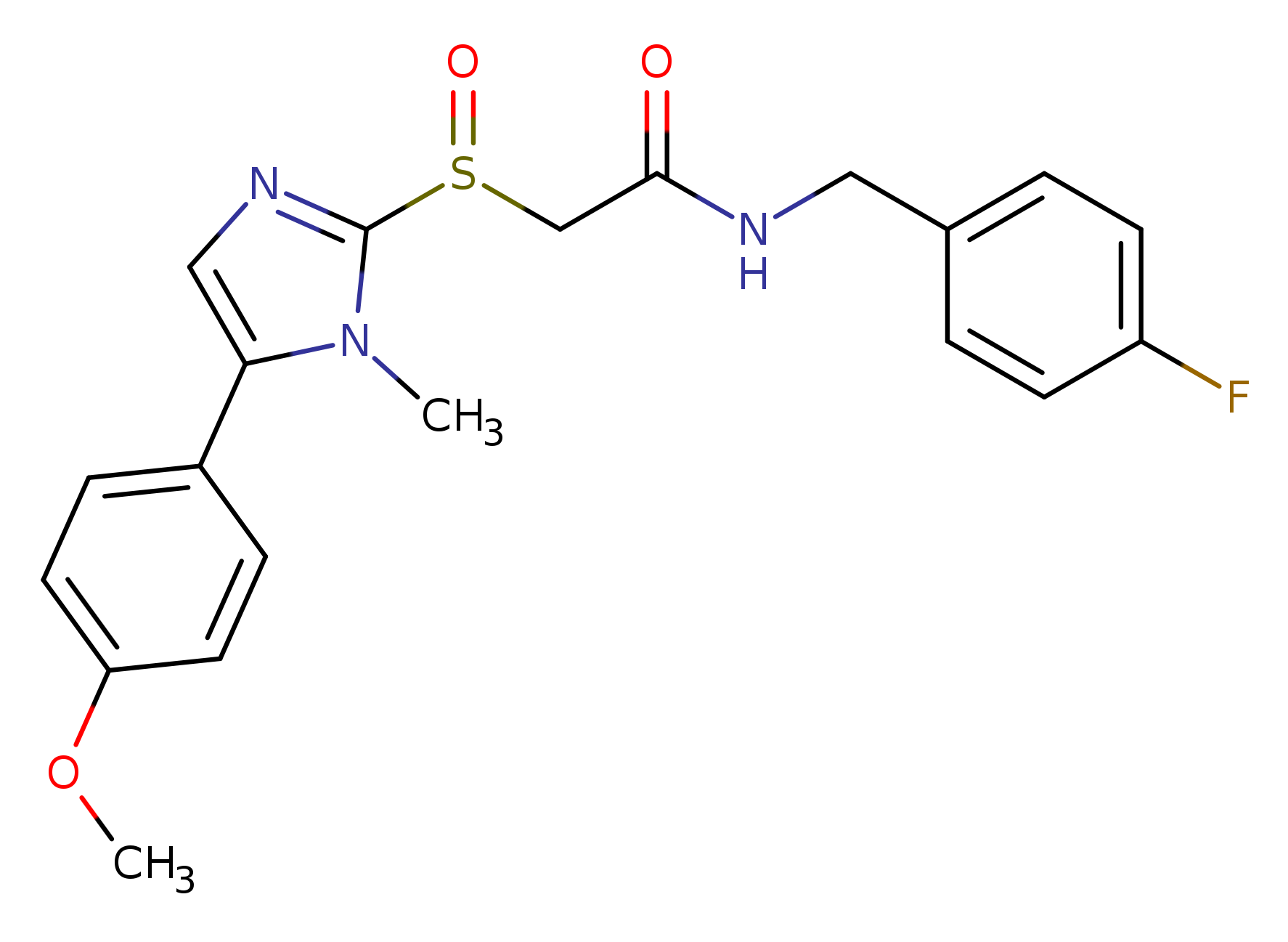 N-[(4-fluorophenyl)methyl]-2-{[5-(4-methoxyphenyl)-1-methyl-1H-imidazol-2-yl]sulfinyl}acetamide