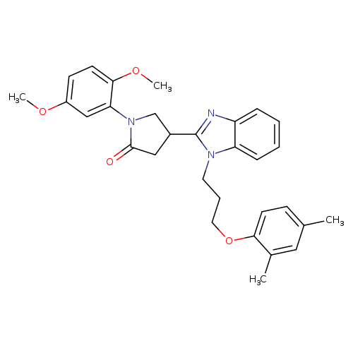 1-(2,5-dimethoxyphenyl)-4-{1-[3-(2,4-dimethylphenoxy)propyl]-1H-1,3-benzodiazol-2-yl}pyrrolidin-2-one