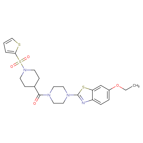 6-ethoxy-2-{4-[1-(thiophene-2-sulfonyl)piperidine-4-carbonyl]piperazin-1-yl}-1,3-benzothiazole