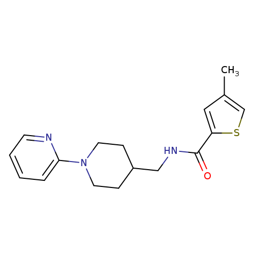 4-methyl-N-{[1-(pyridin-2-yl)piperidin-4-yl]methyl}thiophene-2-carboxamide