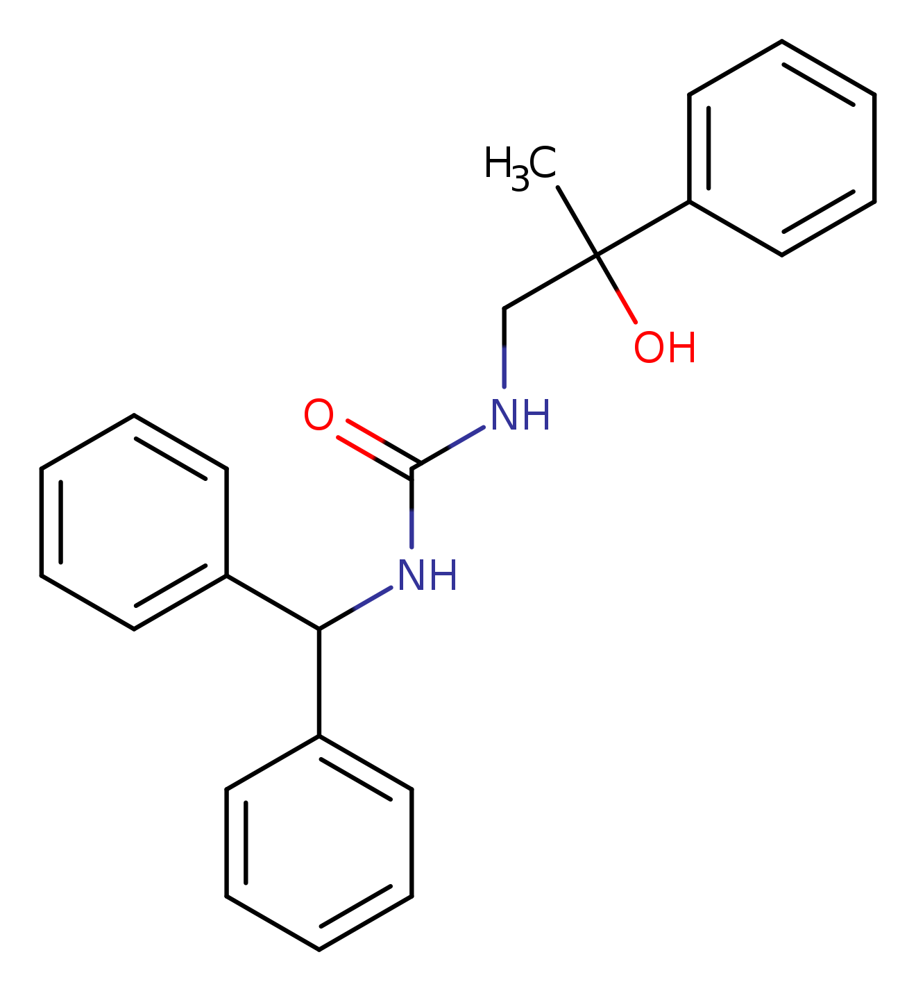3-(diphenylmethyl)-1-(2-hydroxy-2-phenylpropyl)urea