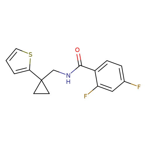 2,4-difluoro-N-{[1-(thiophen-2-yl)cyclopropyl]methyl}benzamide