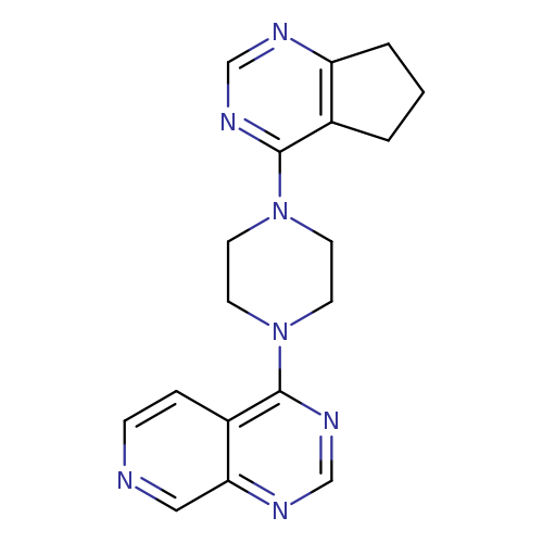 1-{5H,6H,7H-cyclopenta[d]pyrimidin-4-yl}-4-{pyrido[3,4-d]pyrimidin-4-yl}piperazine