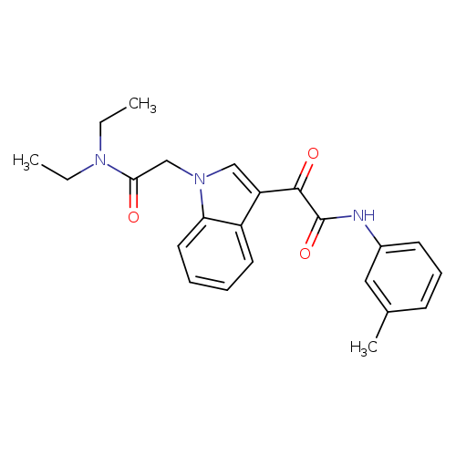 N,N-diethyl-2-(3-{[(3-methylphenyl)carbamoyl]carbonyl}-1H-indol-1-yl)acetamide