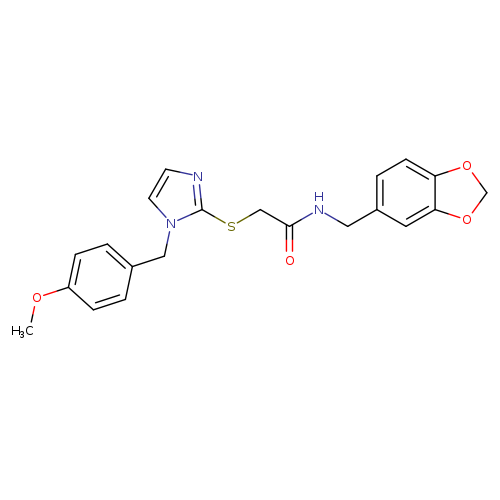 N-[(2H-1,3-benzodioxol-5-yl)methyl]-2-({1-[(4-methoxyphenyl)methyl]-1H-imidazol-2-yl}sulfanyl)acetamide