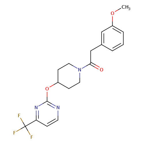 2-(3-methoxyphenyl)-1-(4-{[4-(trifluoromethyl)pyrimidin-2-yl]oxy}piperidin-1-yl)ethan-1-one