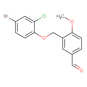 3-[(4-Bromo-2-chlorophenoxy)methyl]-4-methoxybenzaldehyde