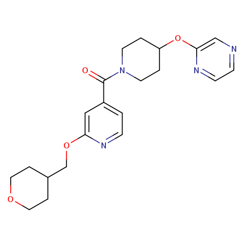 2-[(1-{2-[(oxan-4-yl)methoxy]pyridine-4-carbonyl}piperidin-4-yl)oxy]pyrazine