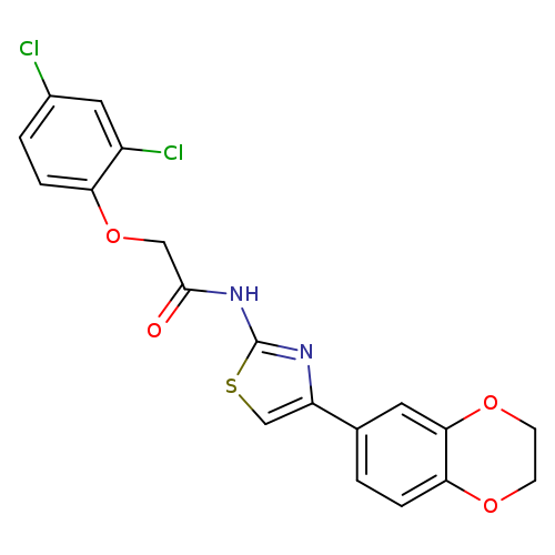 2-(2,4-dichlorophenoxy)-N-[4-(2,3-dihydro-1,4-benzodioxin-6-yl)-1,3-thiazol-2-yl]acetamide
