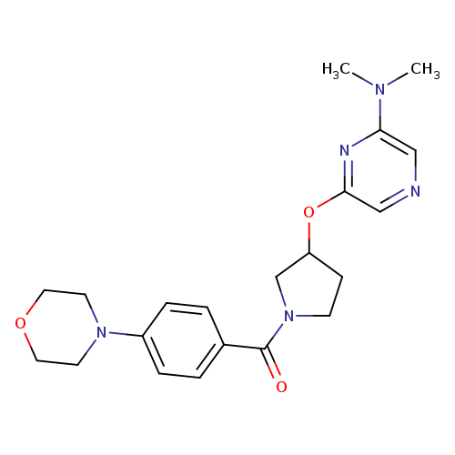 N,N-dimethyl-6-({1-[4-(morpholin-4-yl)benzoyl]pyrrolidin-3-yl}oxy)pyrazin-2-amine