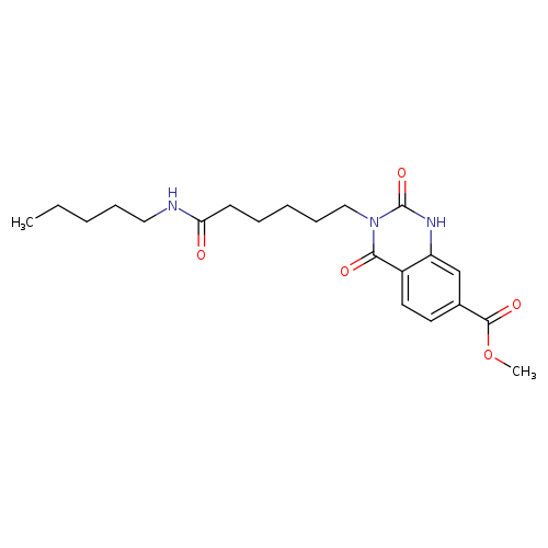 methyl 2,4-dioxo-3-[5-(pentylcarbamoyl)pentyl]-1,2,3,4-tetrahydroquinazoline-7-carboxylate