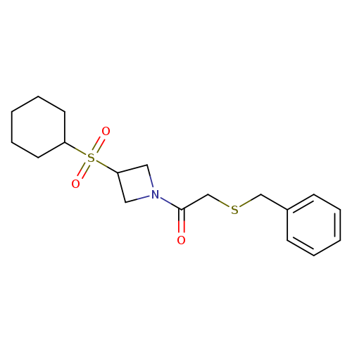 2-(benzylsulfanyl)-1-[3-(cyclohexanesulfonyl)azetidin-1-yl]ethan-1-one