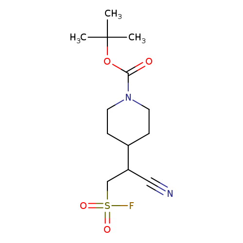 tert-butyl 4-[1-cyano-2-(fluorosulfonyl)ethyl]piperidine-1-carboxylate