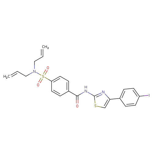 4-[bis(prop-2-en-1-yl)sulfamoyl]-N-[4-(4-iodophenyl)-1,3-thiazol-2-yl]benzamide