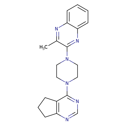 2-(4-{5H,6H,7H-cyclopenta[d]pyrimidin-4-yl}piperazin-1-yl)-3-methylquinoxaline