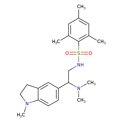 N-[2-(dimethylamino)-2-(1-methyl-2,3-dihydro-1H-indol-5-yl)ethyl]-2,4,6-trimethylbenzene-1-sulfonamide