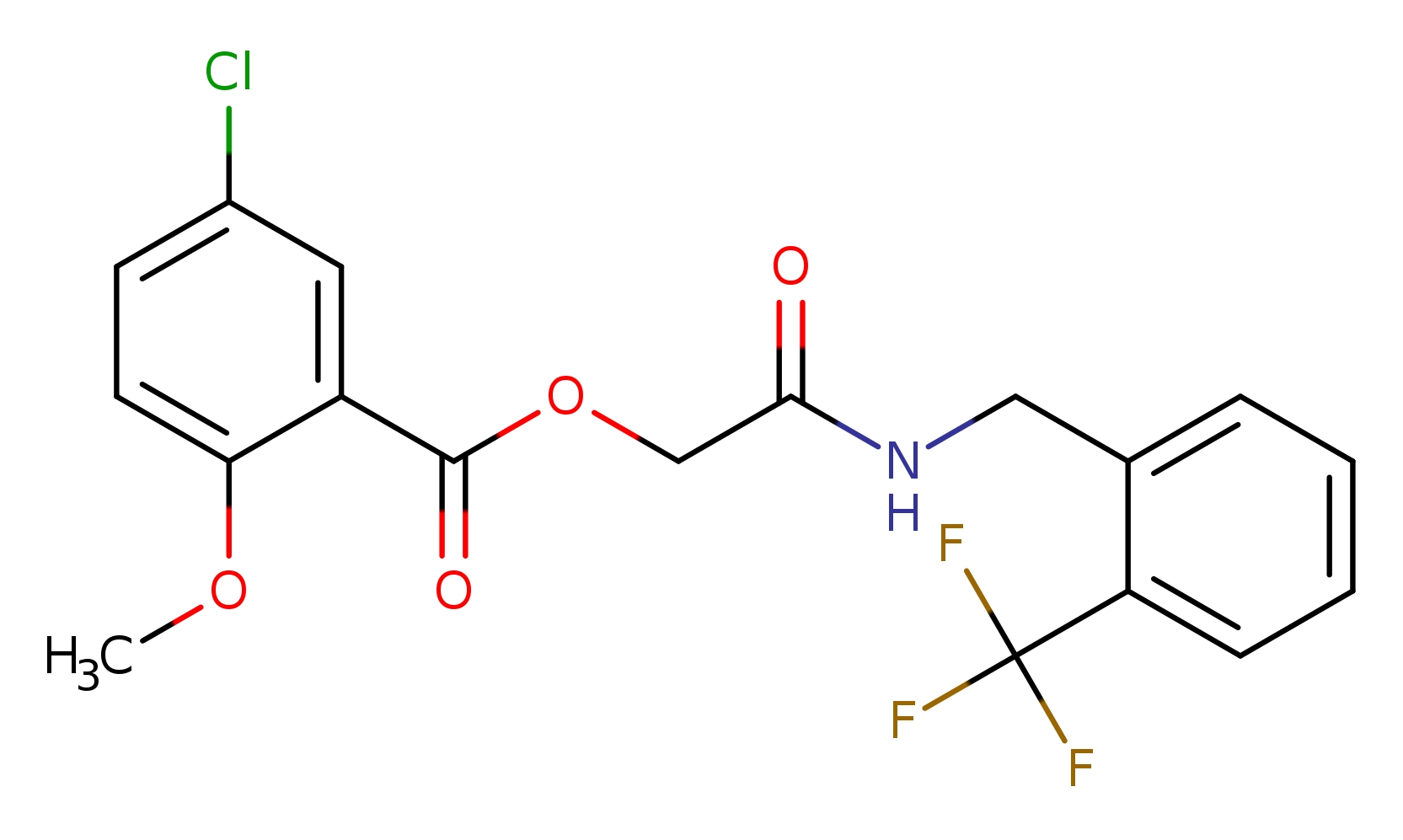 ({[2-(trifluoromethyl)phenyl]methyl}carbamoyl)methyl 5-chloro-2-methoxybenzoate
