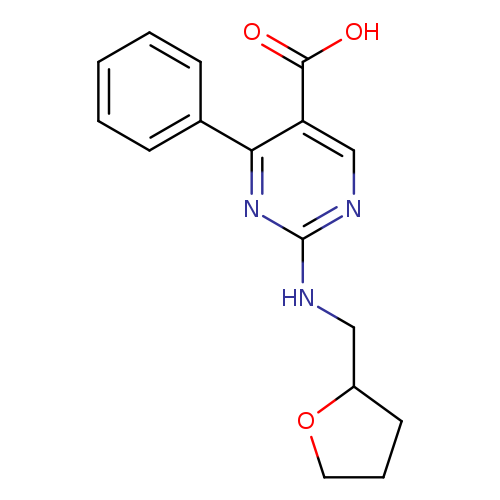 2-{[(oxolan-2-yl)methyl]amino}-4-phenylpyrimidine-5-carboxylic acid