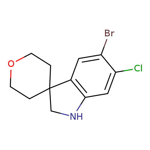 5-bromo-6-chloro-1,2-dihydrospiro[indole-3,4'-oxane]