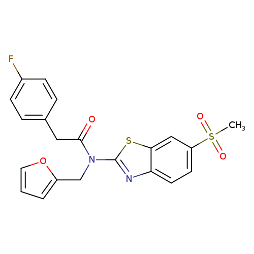 2-(4-fluorophenyl)-N-[(furan-2-yl)methyl]-N-(6-methanesulfonyl-1,3-benzothiazol-2-yl)acetamide