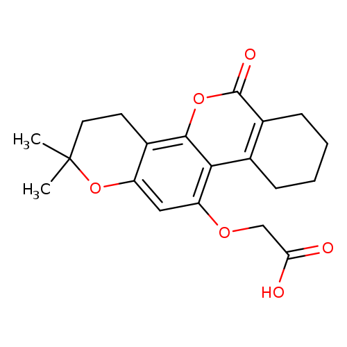 [(2,2-Dimethyl-6-oxo-3,4,7,8,9,10-hexahydro-2h,6h-benzo[c]pyrano[2,3-h]chromen-11-yl)oxy]acetic acid