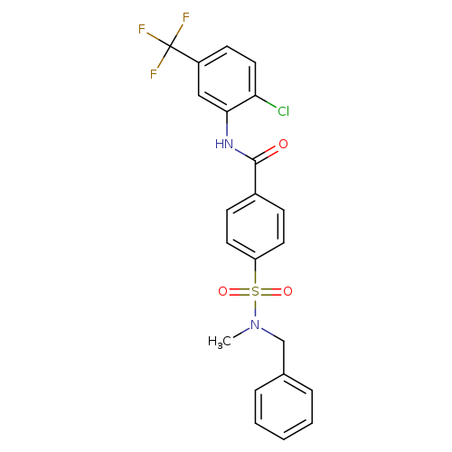 4-[benzyl(methyl)sulfamoyl]-N-[2-chloro-5-(trifluoromethyl)phenyl]benzamide