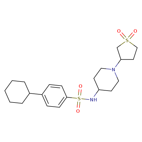 4-cyclohexyl-N-[1-(1,1-dioxo-1lambda6-thiolan-3-yl)piperidin-4-yl]benzene-1-sulfonamide