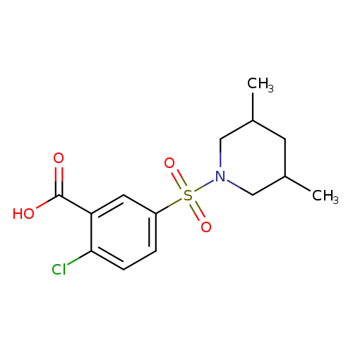 2-Chloro-5-((3,5-dimethylpiperidin-1-yl)sulfonyl)benzoic acid