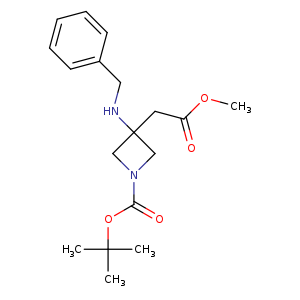 3-Azetidineacetic acid, 1-[(1,1-dimethylethoxy)carbonyl]-3-[(phenylmethyl)amino]-, methyl ester