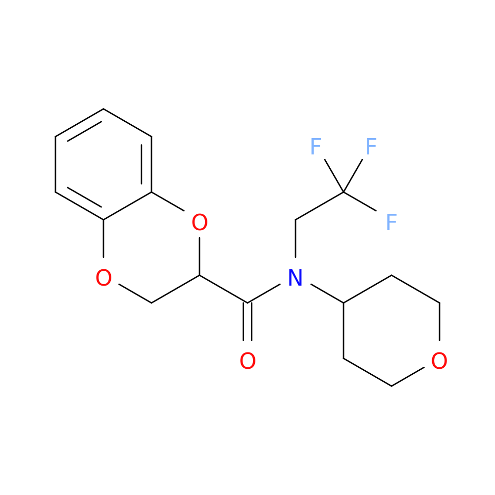N-(oxan-4-yl)-N-(2,2,2-trifluoroethyl)-2,3-dihydro-1,4-benzodioxine-2-carboxamide
