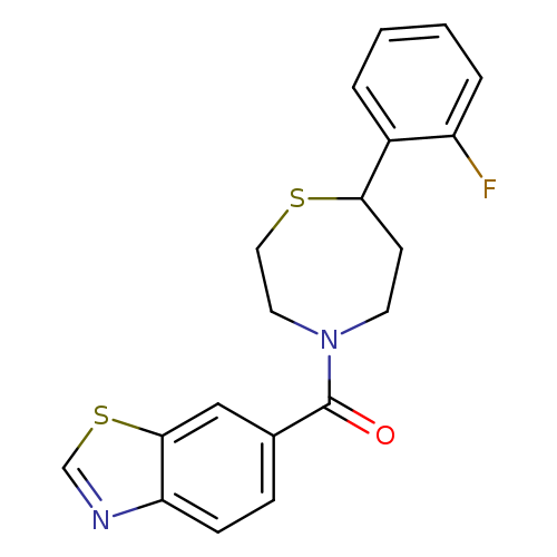 6-[7-(2-fluorophenyl)-1,4-thiazepane-4-carbonyl]-1,3-benzothiazole