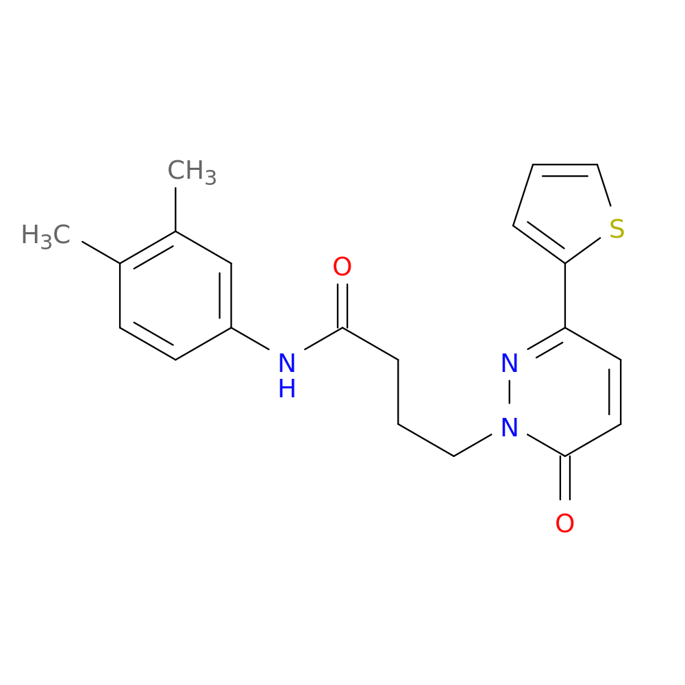 N-(3,4-dimethylphenyl)-4-[6-oxo-3-(thiophen-2-yl)-1,6-dihydropyridazin-1-yl]butanamide