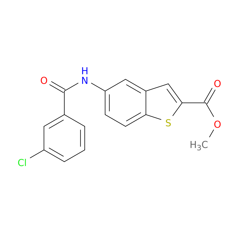methyl 5-(3-chlorobenzamido)-1-benzothiophene-2-carboxylate