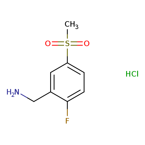 (2-fluoro-5-methanesulfonylphenyl)methanamine hydrochloride