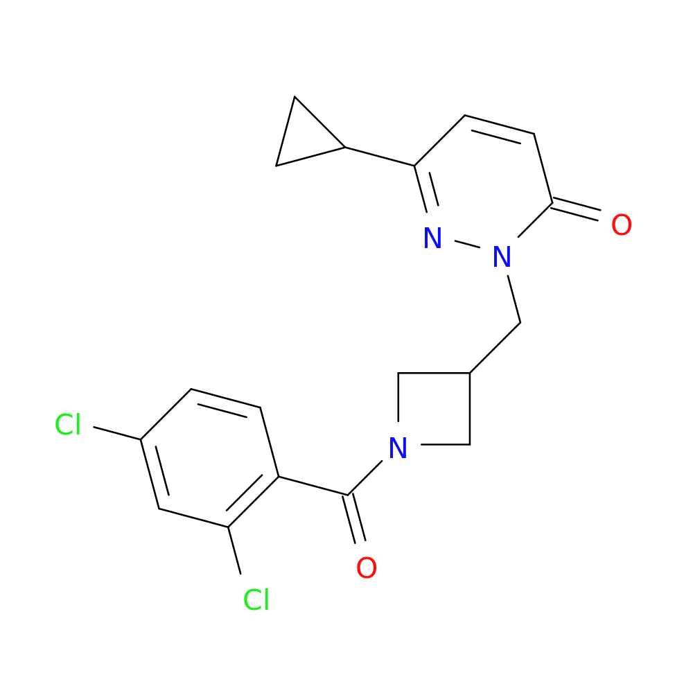 6-cyclopropyl-2-{[1-(2,4-dichlorobenzoyl)azetidin-3-yl]methyl}-2,3-dihydropyridazin-3-one