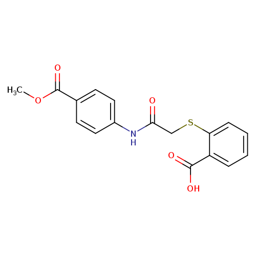 2-[({[4-(methoxycarbonyl)phenyl]carbamoyl}methyl)sulfanyl]benzoic acid