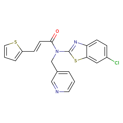 (2E)-N-(6-chloro-1,3-benzothiazol-2-yl)-N-[(pyridin-3-yl)methyl]-3-(thiophen-2-yl)prop-2-enamide